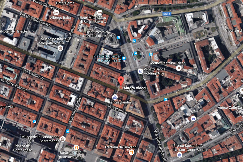 Mappa Aurora Viaggi Trieste